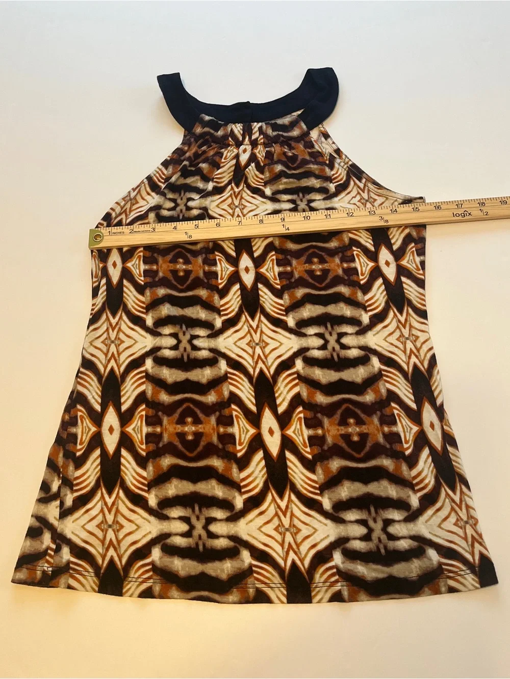 a.n.a Girls Geometric Halter tops in Black, Brown & Cream size PM